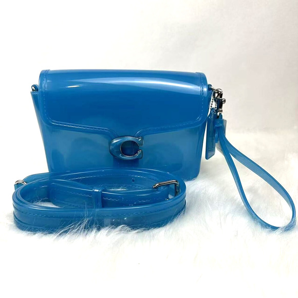 Coach Jelly Tabby Bag With 2-Way Crossbody & Wristlet In Blue CH748 NWT - Picture 1 of 11